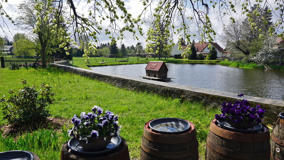 Alter Brauhof im Frühling